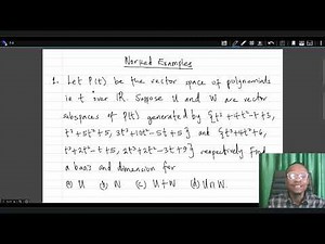 How to find bases and dimensions of the sum and intersection of two subspaces - Linear Algebra