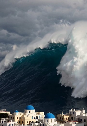 Mykonos Vibes: Enjoying a Mojito During Tidal Waves