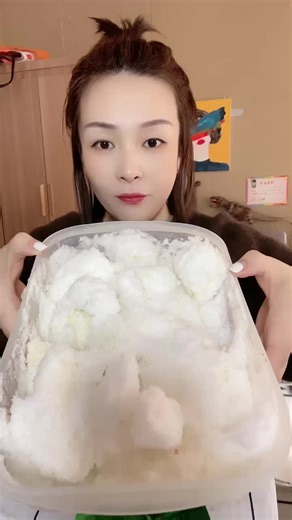 Indulge in White Refrozen Shaved Ice ASMR