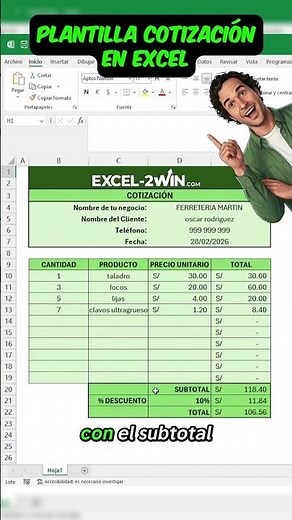 🤑 Create your QUOTE in Excel and Charge Professionally (SHORT)