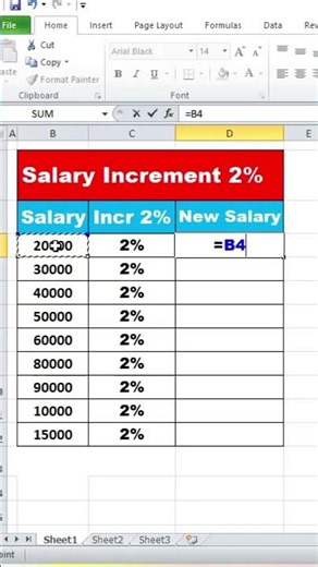 Increase Salary by 2% in Excel | Easy Formula Tutorial