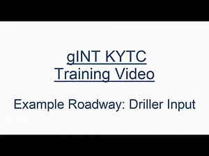 gINT Example Roadway Project - Driller Input
