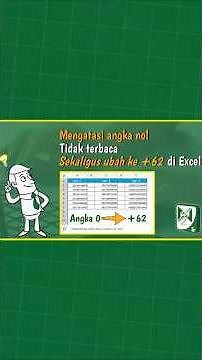 Cara Mengatasi Angka Nol Tidak Terbaca | Merubah format Nomor Telepon menjadi +62 di Excel