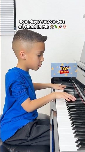 8 Year Old plays You’ve Got a Friend in Me from the Disney movie Toy Story on the piano 🎹 #disney