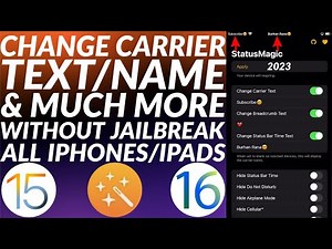 Change carrier name/text iOS 16 without Jailbreak|Customize iPhone Status Bar No Jailbreak iOS 16/15