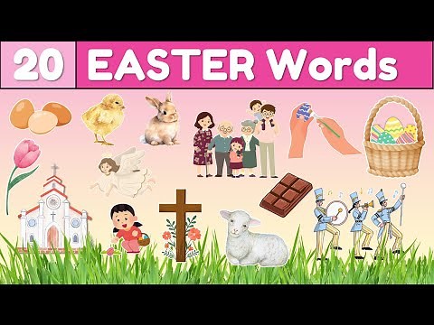 20 Easter Words for Kids 🐣 ESL Easter Vocabulary Lesson with Pictures & English Pronunciation
