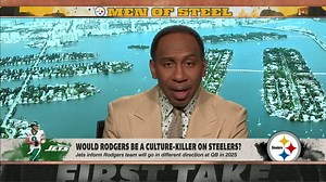 148K views · 1.4K reactions | Would Aaron Rodgers be a good fit on the Pittsburgh Steelers? 樂 “Before Patrick Mahomes came along … as a talent, Aaron Rodgers was the greatest quarterback we had ever seen.” —Stephen A. Smith  | ESPN First Take | Facebook