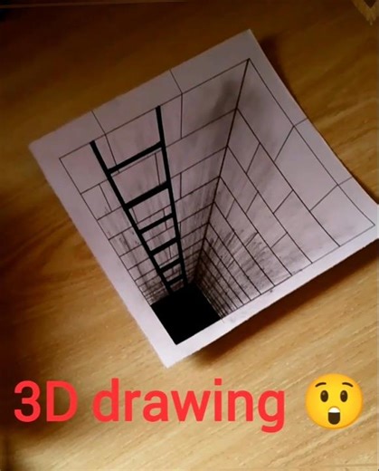 How to draw a impossible 3D drawing 😲 #art #3ddrawing #3ddrawing #drawing #shorts #foryou