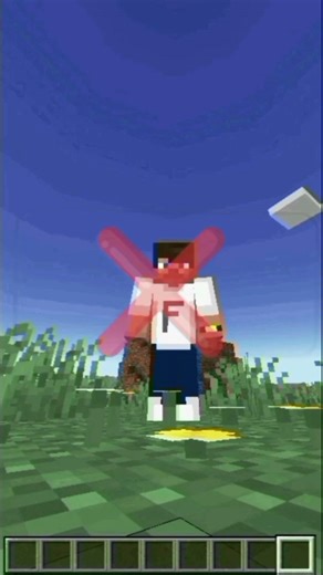 Minecraft off hand features solution for bedrock players.#minecraft #shorts