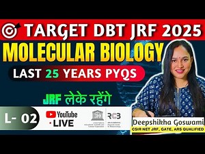 DBT BET Molecular Biology PYQ Practice 🔥 | Part 2 | Last 25 Years Questions! | Target DBT JRF 2025