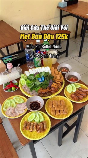 Ăn xong mẹt bún đậu 125xu chắc giải cứu thế giới luôn #bundaumamtom #langbundau #beebangiay #giaicuuthegioi #ancungtiktok