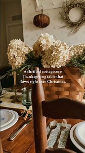 Thrifted Cottagecore Thanksgiving Table