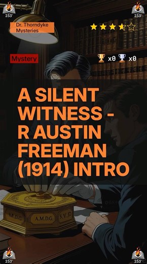 A Silent Witness - R Austin Freeman (1914) Intro (Dr. Thorndyke Mysteries - 6) - 3.65 ⭐️