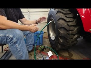 Cheap Way of Loading Tractor Tires | Ballast for Tractors