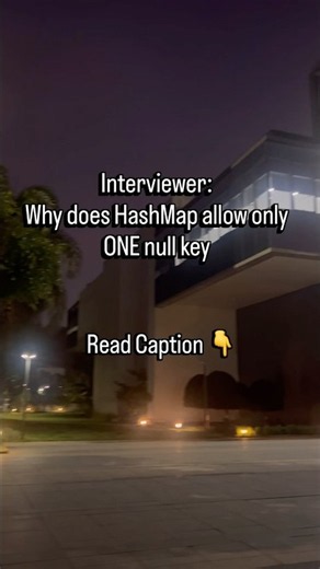 Why does HashMap allow only ONE null key? Java Interview Question #interviewpreparation #coding