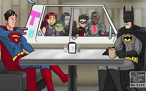 [1080P高清中字]HISHE恶搞动画《超级咖啡馆：少年泰坦》——超人和蝙蝠侠的电影吐槽之争