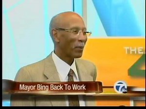 Mayor Bing back at work