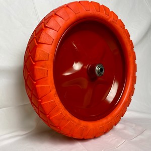 [Hot Item] 4.00-8 PU Form Polyurethane Puncture Protection Solid Rubber Wheelbarrow Wheel