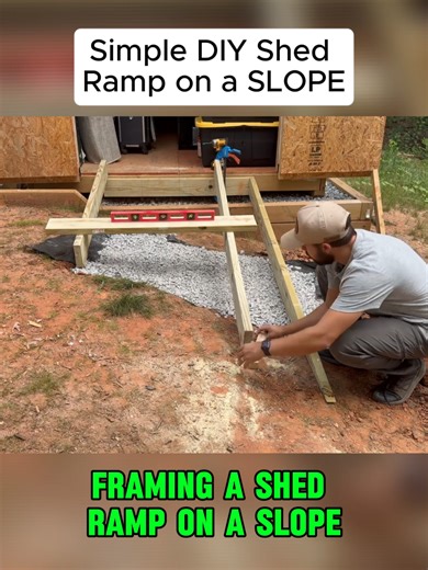 How to Build a Simple DIY Shed Ramp on a Slope
