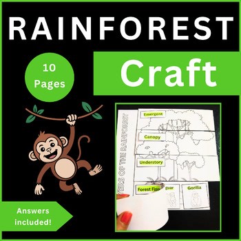 Layers of the Rainforest Craft / Biomes / Rainforest Animals Habitat