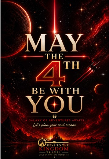 Not all vacations are created equal. Some take you to the beach… Others take you to a galaxy far, far away. Star Wars: Galaxy’s Edge is the kind of experience that changes how you see travel — immersive, interactive, and unforgettable. And it’s just the beginning of what’s possible. May the 4th feels like the perfect day to start planning something incredible. #starwars #may4th #DisneyWorld #disneylandcalifornia #keystothekingdomtravel