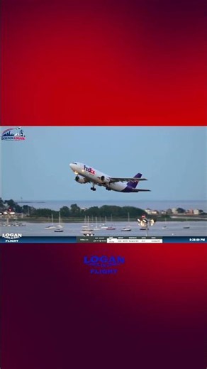FedEx A306 Taking Off at Boston Logan to MEM on runway 33L