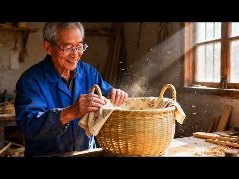 Traditional Craft Handwoven Large Wicker Tote Bas