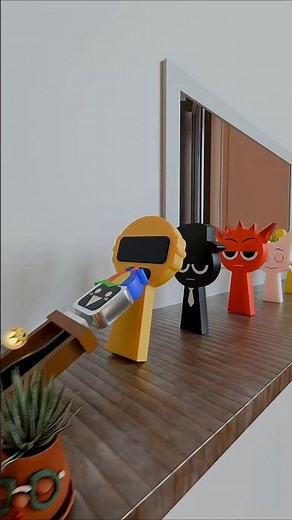 Satisfying 3d Domino Run!!! #sprunki