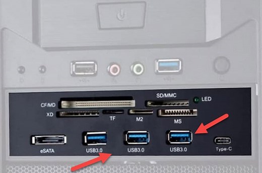 Front Panel of CPU with Label (BackSide) Connectors -Ultimate Guide - Sysprobs