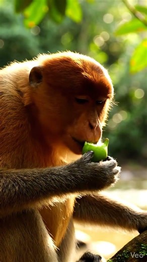 Wildlife ASMR: Proboscis Monkey Rhythmic Chewing & Jungle Sounds 🌿