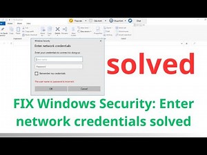 FIX Windows Security Enter network credentials on Window 11 /10 (Guide)