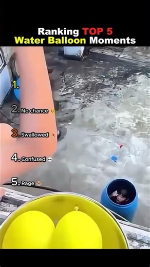 Ranking TOP 5 Water Balloon Moments 😭😭 #usa