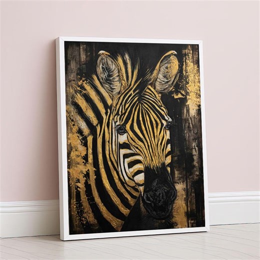 Bold Zebra Portrait Canvas Wall Art Print Modern African Wildlife Bedroom Wall Decor Statement Piece - Etsy