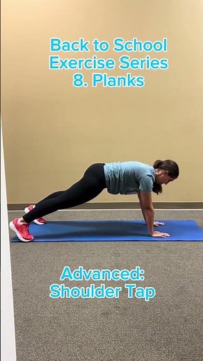 Planks: Exercise 8 in our Back to School Back to You Series