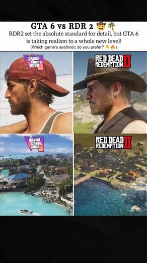 The Ultimate Graphics Test! 🤯 GTA 6 vs RDR 2 #gta6 #rdr2 #rockstargames #gamerlife #playstation