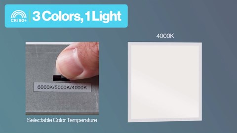 Sunco 2x2 LED Flat Panel Lights for Drop Ceiling, Troffer Replacement Light Fixture, 5200 LM, Selectable Features, 30W/35W/40W, 4000K/5000K/6000K, Dimmable (0-10V) ETL/DLC 2 Pack