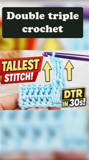 Double Triple Crochet (DTR) | Easy Step-by-Step Crochet Tutorial for Beginners