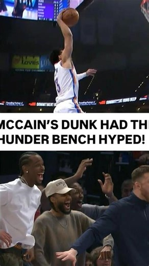 THUNDER BENCH ERUPTS 🤯⚡ | MONSTER SLAM BY J-MAC 💪#sports #basketball #nbaflashback #shorts