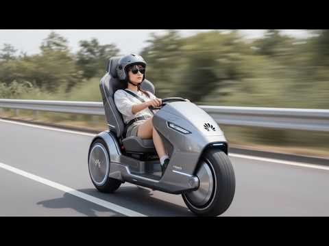 Huawei Three Wheel Scooter Full Review | Futuristic Smart Electric Scooter Explained | Ignite Moto