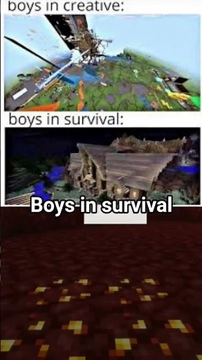 Minecraft Boys In Survival ♂️🌍 #minecraft #boy #survival #creative #steve #relatable #edit