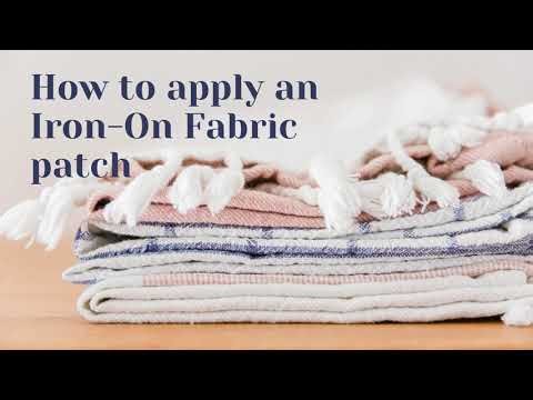 How to use an Iron-On fabric patch to fix holes and rips.