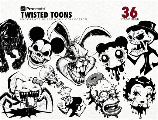 Black Work Procreate Tattoo Brushes Blackwork Stamp Set for iPad Procreate Brushset for Tattoo Artists Tattoo Flash Design Digital Brush - Etsy