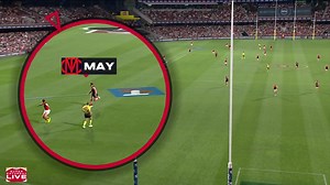 Steven May has come from the field after this incident. | AFL