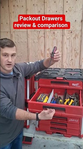 Packout 4 different drawer boxes review & comparison #packout #milwaukee #tooltips #toolreview #diy