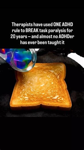 LivingNeurodivergent on Instagram: "If you freeze the moment you try to start, you’re not “lazy.” It’s task paralysis. And therapists have used ONE rule for 20 years to break it… but almost no ADHDers have ever been taught it. It’s called The Starter Step Rule. Here’s how it works: 👉 You’re not allowed to start the task. You’re only allowed to start the first 20 seconds of the task. Examples: • Don’t clean the kitchen, just move one plate. • Don’t write the report, just open the doc. • Don’t do