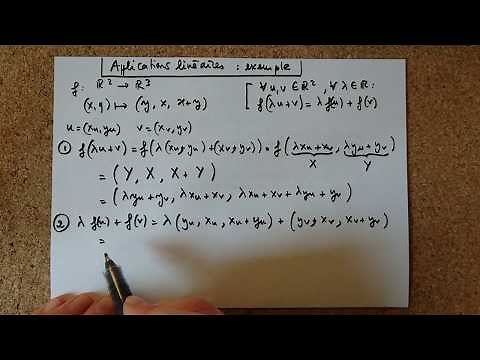 Exemple d'application linéaire [Algèbre et applications linéaires]
