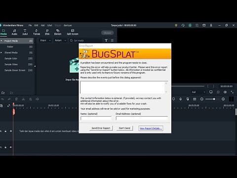 Cara atasi Error atau BUGSPLAT dan Keluar Sendiri di FILMORA 10