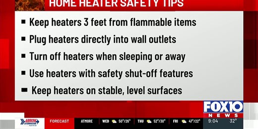 Space heater safety tips