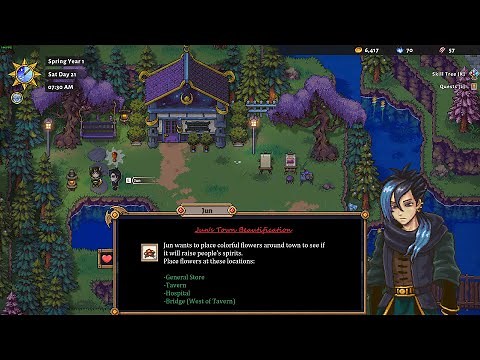Sun Haven Character Quest - Jun's Town Beautification