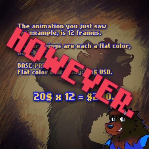 Want to have your character turn into something? Here’s a price breakdown. #furry #furrytf #transfur